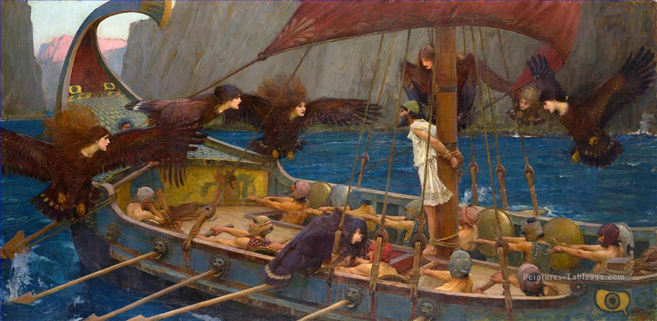 Ulysse et les sirènesUne femme Arthurienne John William Waterhouse Peintures à l'huile